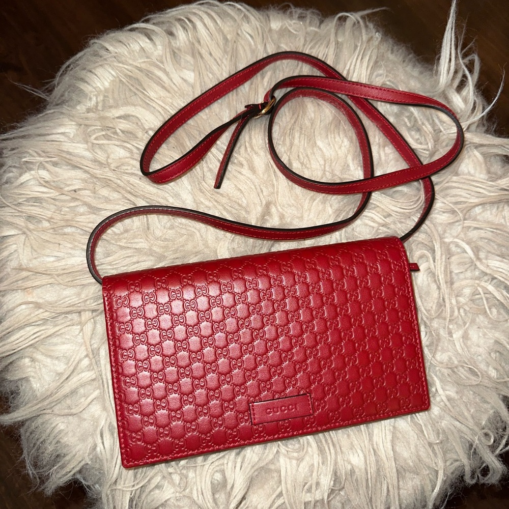 Authentic Red Gucci Crossbody/Clutch